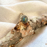 Labradorite twisted ring